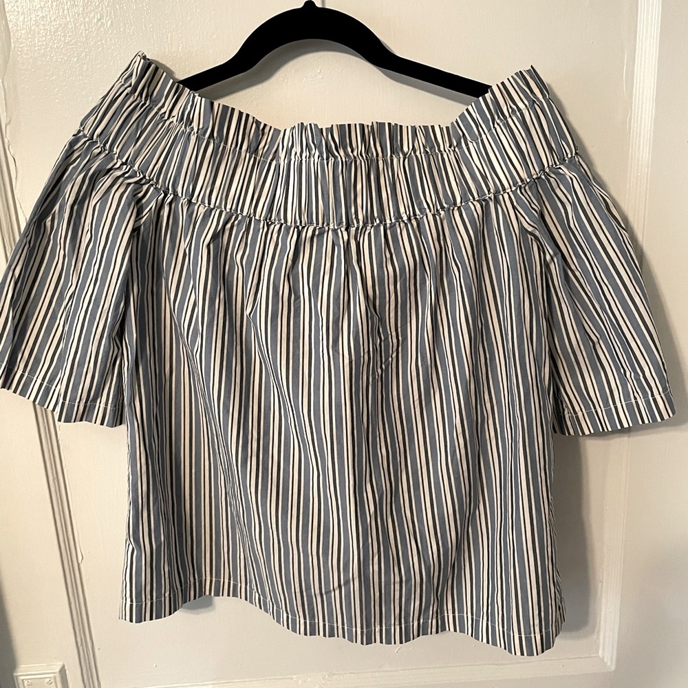 Ganni off the shoulder blouse